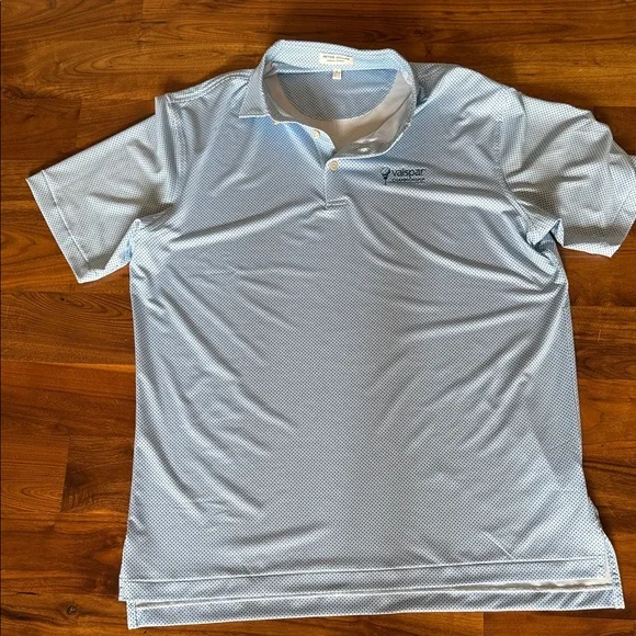 Peter Millar Light Blue Patterned Polo - Picture 2 of 7